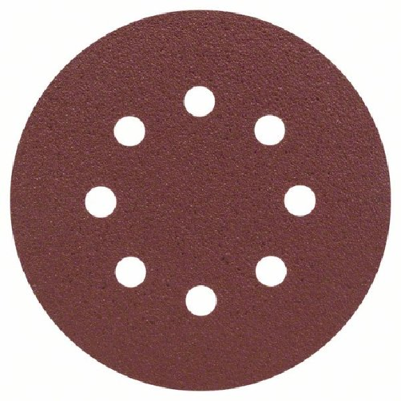 Schleifblatt-Set für Exzenterschleifer, 25-teilig, 8 Löcher, 125 mm, 80-Beschreibung lesen