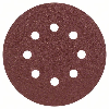 Schleifblatt-Set für Exzenterschleifer, 25-teilig, 8 Löcher, 125 mm, 80