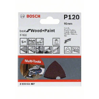 Schleifblatt F460 BfWP, 93 mm, 120-Beschreibung lesen