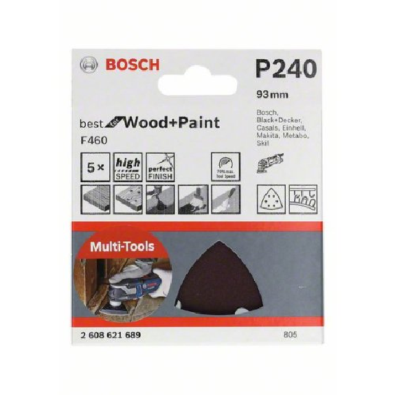 Schleifblatt F460 BfWP, 93 mm, 240 Schleifblatt F460 BfWP, 93 mm, 240-Beschreibung lesen