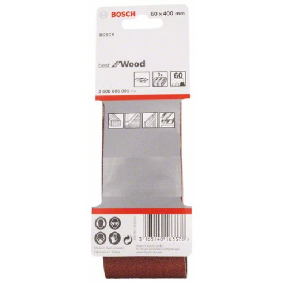 Schleifband-Set X440, Best for Wood and Paint, 3-teilig, 60 x 400 mm, 60-Beschreibung lesen
