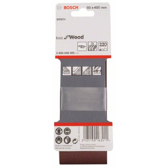 Schleifband-Set X440, Best for Wood and Paint, 3-teilig, 60 x 400 mm, 220-Beschreibung lesen