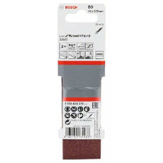 Schleifband-Set X440, Best for Wood and Paint, 3-teilig, 40 x 305 mm, 80-Beschreibung lesen