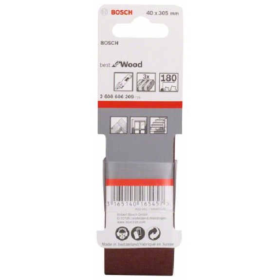 Schleifband-Set X440, Best for Wood and Paint, 3-teilig, 40 x 305 mm, 180-Beschreibung lesen