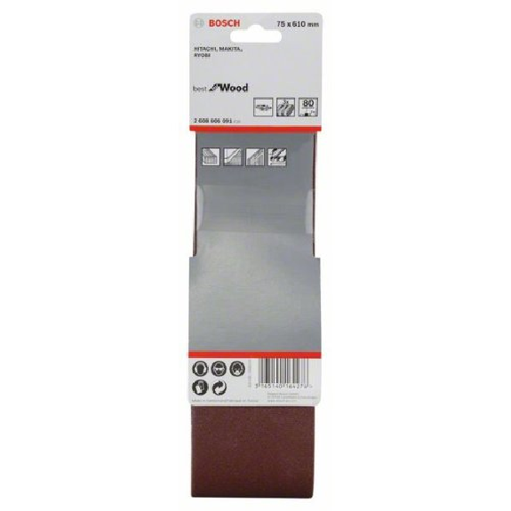 Schleifband-Set X440, Best for Wood and Paint, 3-teilig, 75 x 610 mm, 80 Schleifband-Set X440, Best for Wood and Paint, 3-teilig, 75 x 610 mm, 80-Beschreibung lesen