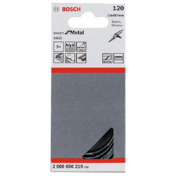 Schleifband X450, Expert for Metal, 13 x 455 mm, 120-Beschreibung lesen