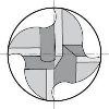 Schaftfräser DIN 844 K N HSSCo8 5,00mm TiAlN