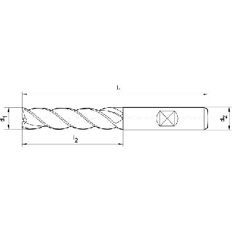 Schaftfräser Alu DIN 844 B L HSSCo8 14,00mm-Beschreibung lesen