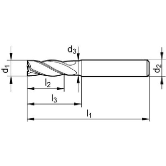 VHM-Hochleistungsfräser GT 35/38 Grad HPC L 12,0EF Z4 VA-Beschreibung lesen