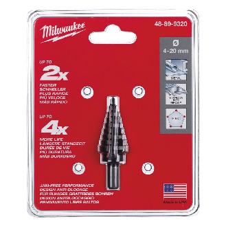Brocas escalonadas - 4 to 20 mm, 2 mm steps - 1 pc-Leer más