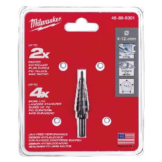 Brocas escalonadas - 4 to 12 mm, 1 mm steps - 1 pc-Leer más