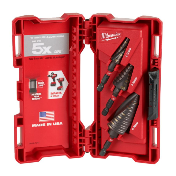 SHOCKWAVE impact step drill set (3pc)-Leer más