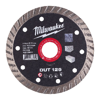 Disco turbo diamantado MILWAUKEE DUT230 para materiales de construcción-Leer más