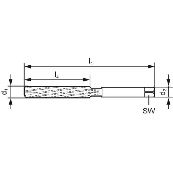 Handreibahle DIN 206 B HSS 4,0mm-Beschreibung lesen