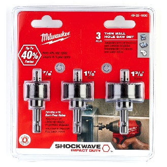 Coronas de impacto SHOCKWAVE - Shockwave Holesaw Set 22 / 29 / 35 mm-Leer más
