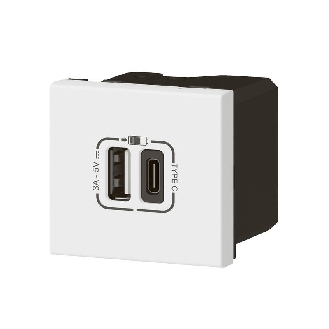 Chargeur USB Type A + USB Type C Mosaic Link-Lire la description