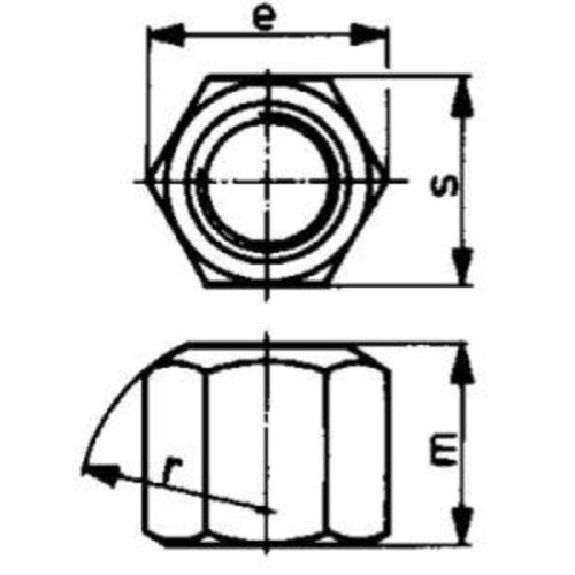 Sechskantmutter DIN 6330 B M8 Sechskantmutter DIN 6330 B M8-Beschreibung lesen
