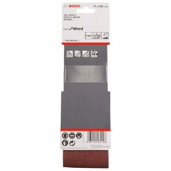 Schleifband-Set X440, Best for Wood and Paint, 3-teilig, 75 x 533 mm, 60, 80,100-Beschreibung lesen