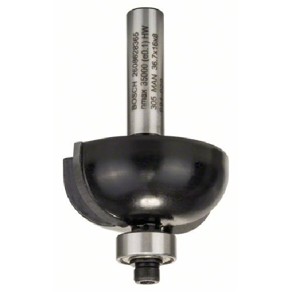 Hohlkehlfräser, 8 mm, R1 12 mm, D 36,7 mm, L 16 mm, G 58 mm Hohlkehlfräser, 8 mm, R1 12 mm, D 36,7 mm, L 16 mm, G 58 mm-Beschreibung lesen