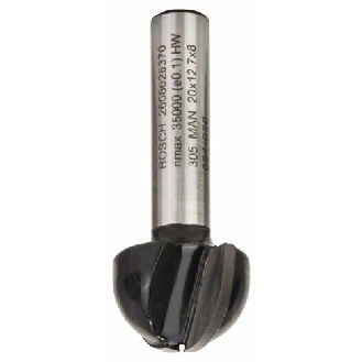 Hohlkehlfräser, 8 mm, R1 10 mm, D 20 mm, L 12,4 mm, G 46 mm-Beschreibung lesen