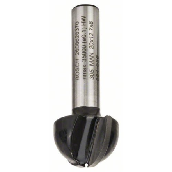 Hohlkehlfräser, 8 mm, R1 10 mm, D 20 mm, L 12,4 mm, G 46 mm Hohlkehlfräser, 8 mm, R1 10 mm, D 20 mm, L 12,4 mm, G 46 mm-Beschreibung lesen
