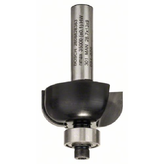 Hohlkehlfräser, 8 mm, R1 8 mm, D 16 mm, L 12,4 mm, G 45 mm-Leggi tutto
