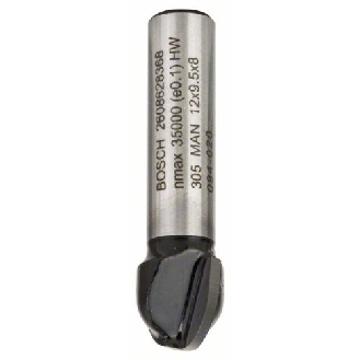 Hohlkehlfräser, 8 mm, R1 6 mm, D 12 mm, L 9,2 mm, G 40 mm-Beschreibung lesen