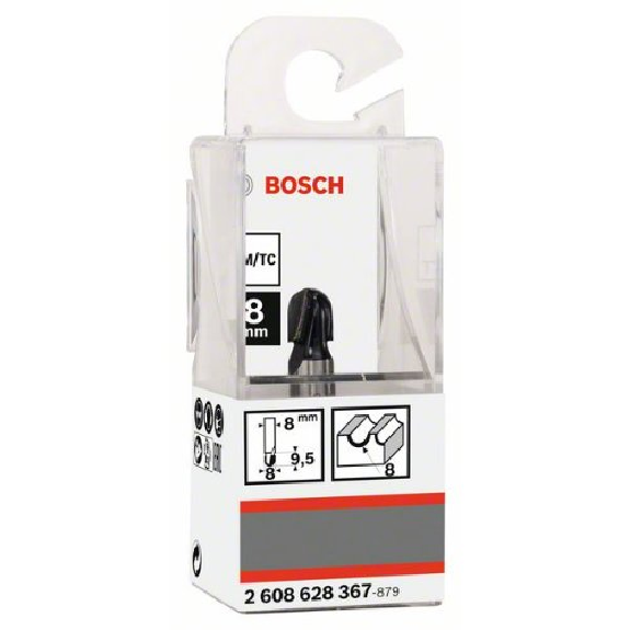 Hohlkehlfräser, 8 mm, R1 4 mm, D 8 mm, L 9,2 mm, G 40 mm-Beschreibung lesen