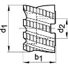 Walzenstirnfräser DIN 1880 HSSCo8 40x32 HR TiAlN Walzenstirnfräser DIN 1880 HSSCo8 40x32 HR TiAlN