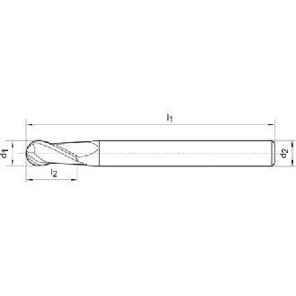 Radiusfräser WN VHM TiALN 14,0mm HA Z2 D6mm-Beschreibung lesen