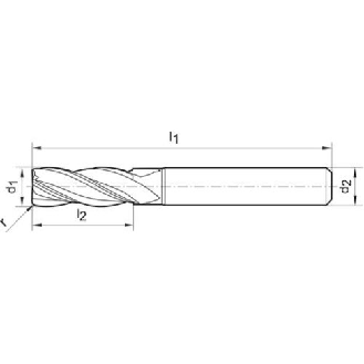 Torusfräser WN VHM TiALN 8,0/0,30mm Z 4 L-Beschreibung lesen