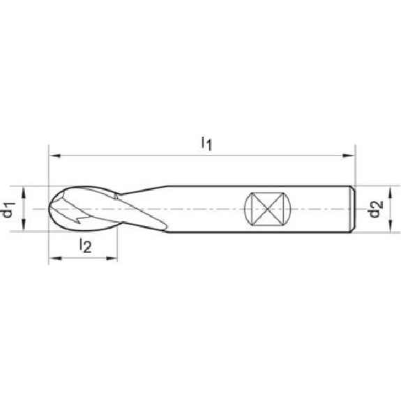 Radiusfräser WN VHM TiALN 2,0mm HB Z2 K-Beschreibung lesen