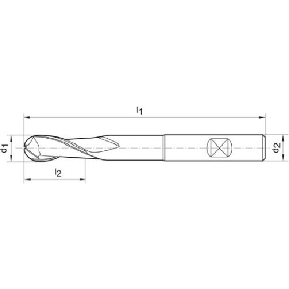 Radiusfräser DIN 1889  L N HSSCo8 4,00mm TiAlN-Beschreibung lesen