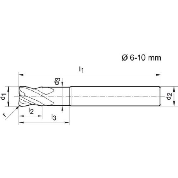Torusfräser WN VHM TiALN 4,0/0,40mm Z4 E.K. Torusfräser WN VHM TiALN 4,0/0,40mm Z4 E.K.-Beschreibung lesen