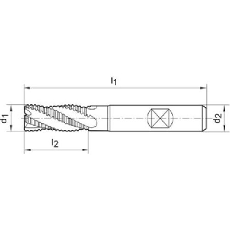 Schruppfräser DIN 844 K HSSCo8  14,0mm NR-Beschreibung lesen