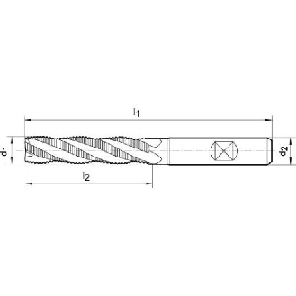 Schruppfräser DIN 844 L HSSCo8  16,0mm HR-Beschreibung lesen