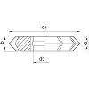 Prismenfräser DIN 847 HSS 45 Grad 50x 8mm Prismenfräser DIN 847 HSS 45 Grad 50x 8mm