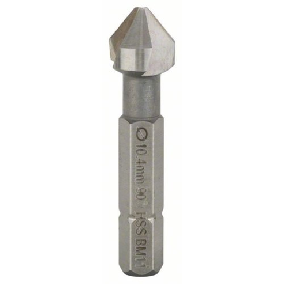 Kegelsenker, 10,4, M 5, 34 mm, 1/4" Kegelsenker, 10,4, M 5, 34 mm, 1/4"-Beschreibung lesen