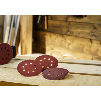 Schleifblatt-Set für Exzenterschleifer, 25-teilig, 8 Löcher, 125 mm, 80 - 240-Beschreibung lesen