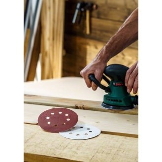 Schleifblatt-Set für Exzenterschleifer, 25-teilig, 8 Löcher, 125 mm, 80 - 240-Beschreibung lesen