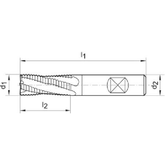 Schruppfräser DIN 6527 VHM TiAlN 12,0mm HB Z 4 HR-Beschreibung lesen
