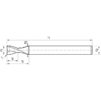Schaftfräser VHM 25 Grad 10,0mm HA Z 2 W-Beschreibung lesen