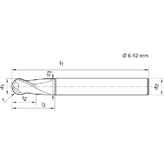 Kugelfräser WN VHM TiALN 10,0mm HA Z 2 L-Beschreibung lesen