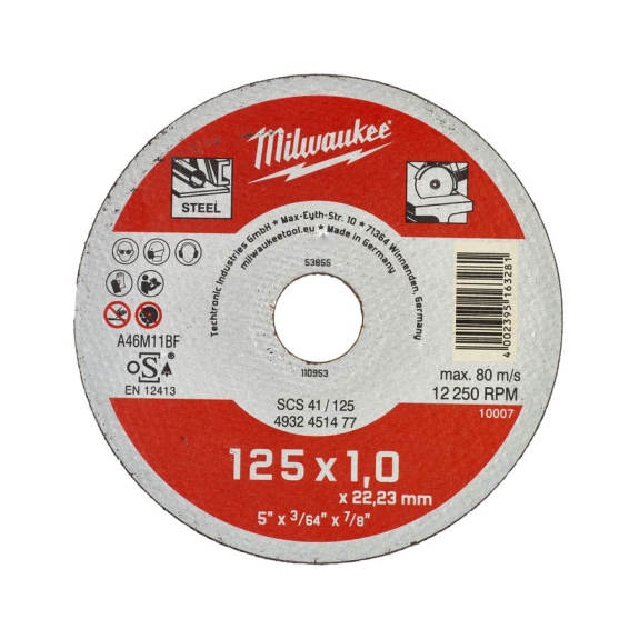Discos finos para corte de metal 125 x 1 x 22 mm-Leer más