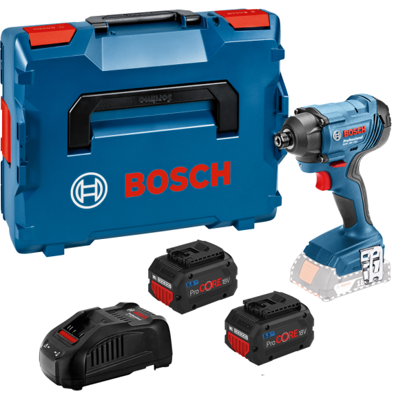 Visseuse à chocs 18V  GDR 18V-160 + 2 batteries ProCORE 55 Ah + chargeur + coffret L-BOXX - BOSCH - 06019G5106-Lire la description