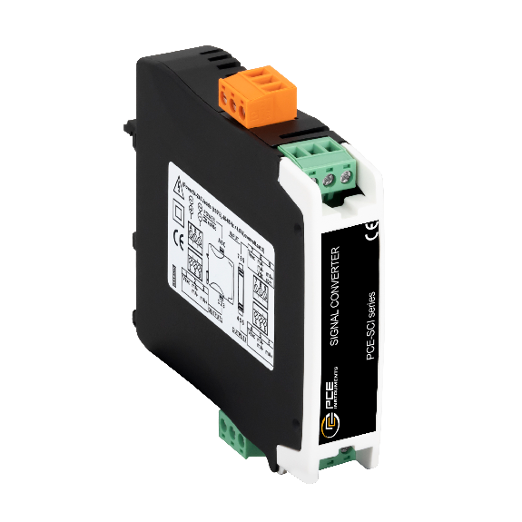 PCE Instruments Strommessumformer PCE-SCI-D für elektrische Signale|4  20 mA & 0  10V |Hutschienenmontage |CAT II/300V-Beschreibung lesen