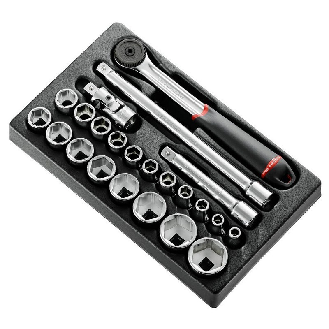 Módulo vasos 1/2" - 6 caras métrico FACOM MOD.S161-36PB-Leer más