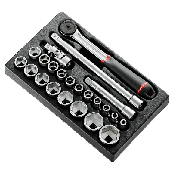 Módulo vasos 1/2" - 6 caras métrico FACOM MOD.S161-36PB-Leer más