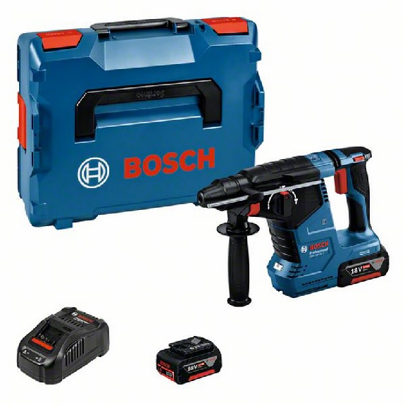 Marteau perforateur à batterie SDS plus GBH 18V-24 C + 2 x 5,0 Ah + chargeur + accessoires - BOSCH 0611923003-Leggi tutto