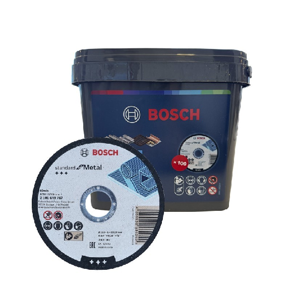 Cubo de discos de corte Standard pour métal 115x1 mm, 100 uds - BOSCH 061599765H-Leggi tutto
